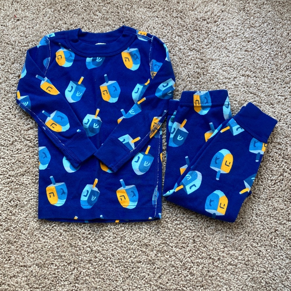 NWOT Hanna Anderson Dreidel Long Sleeve Pajama Set 2T